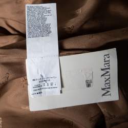 Pre Owned Max Mara Camel Wool Double Breasted Coat S