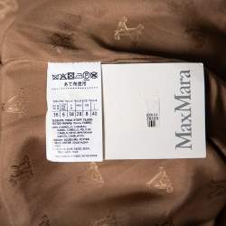 Pre Owned Max Mara Camel Wool Double Breasted Coat S