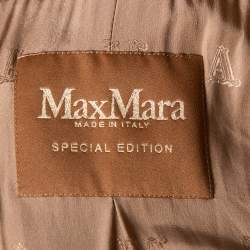 Pre Owned Max Mara Camel Wool Double Breasted Coat S