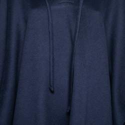 Pre Owned Max Mara Midnight Blue Cashmere Oboe Hooded Cape S