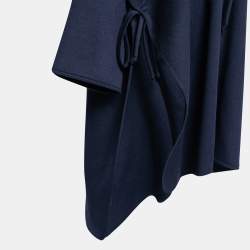 Pre Owned Max Mara Midnight Blue Cashmere Oboe Hooded Cape S