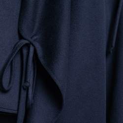 Pre Owned Max Mara Midnight Blue Cashmere Oboe Hooded Cape S