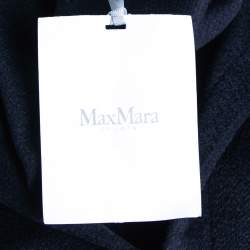 Pre Owned Max Mara Midnight Blue Cashmere Oboe Hooded Cape S