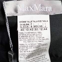 Pre Owned Max Mara Black Floral Applique Tulle Bubble Skirt S