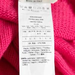 Pre Owned S'Max Mara Pink Cashmere Long Sleeve Crew Neck Sweater L