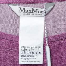 Pre Owned Max Mara Purple Silk Oversized Tunic Blouse S