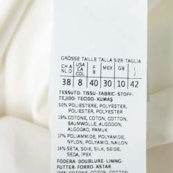 Pre Owned Max Mara White Lurex Jacquard Halter Neck Ermione Wedding Dress M