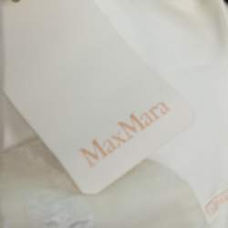 Pre Owned Max Mara White Lurex Jacquard Halter Neck Ermione Wedding Dress M