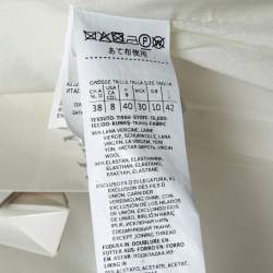 Pre Owned Max Mara Off White Wool Double Breasted Rebus Coat M