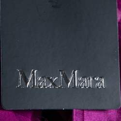 Pre Owned Max Mara Purple Jersey & Tulle Embellished Strapless Maxi Dress S