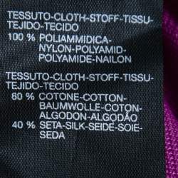 Pre Owned Max Mara Purple Jersey & Tulle Embellished Strapless Maxi Dress S