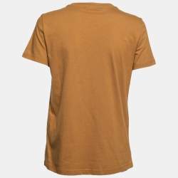 Pre Owned Max Mara Brown Cotton Pocket Detail Short Sleeve T-Shirt M