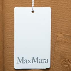 Pre Owned Max Mara Brown Cotton Pocket Detail Short Sleeve T-Shirt M