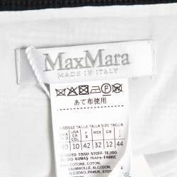 Pre Owned Max Mara Black Checked Cotton Sleeveless Midi Dress M