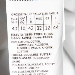 Pre Owned Max Mara Black Checked Cotton Sleeveless Midi Dress M