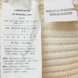 Max Mara White Cream Wool & Cashmere Knit Sweater S