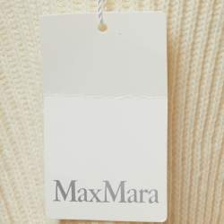 Max Mara White Cream Wool & Cashmere Knit Sweater S