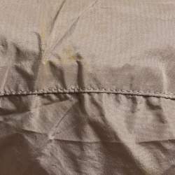 Pre Owned Max Mara Green/Beige Quilted Nylon Padded Mid Length Reversible Coat XS