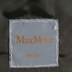 Pre Owned Max Mara Green/Beige Quilted Nylon Padded Mid Length Reversible Coat XS