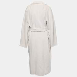 Max Mara Off White Wool & Cashmere Madame Icon Coat S