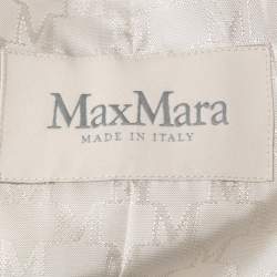 Max Mara Off White Wool & Cashmere Madame Icon Coat S