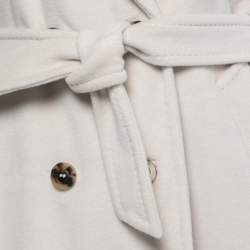 Max Mara Off White Wool & Cashmere Madame Icon Coat S