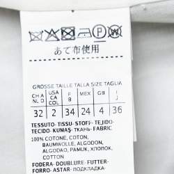 Pre Owned Max Mara Black/White Checked Patterned Cotton Blazer XS