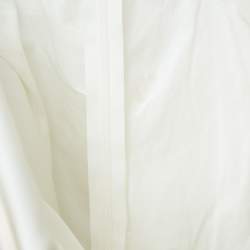 Max Mara White Lurex Jacquard Halter Neck Ermione Gown L