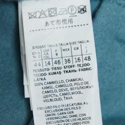 Max Mara Blue Wool Single Breasted Belted Trench Coat L