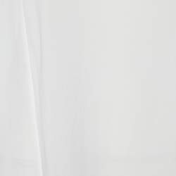 Max Mara White Sheer Crepe Fabio High Low Tunic S