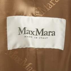 Max Mara Beige Alpaca Wool Belted Bormio Coat L