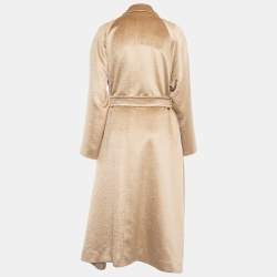 Max Mara Beige Alpaca Wool Belted Bormio Coat L