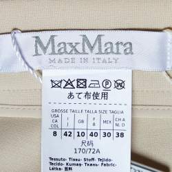 Max Mara Beige Wool Tailored Trousers M