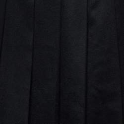 Max Mara Black Camel Wool Side Open Plata Kilt Skirt L