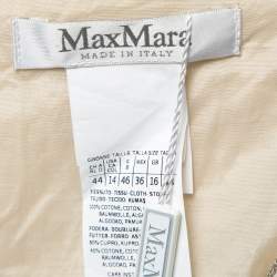 Max Mara Cream Tweed Sleeveless Sheath Dress L