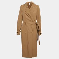 Max Mara Brown Double Breasted Trench Coat L