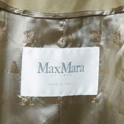 Max Mara Sfilata Khaki Green Gabardine Double Breasted Peonie Jacket S
