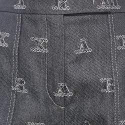 Max Mara Blue  Jacquard Canvas Shorts M