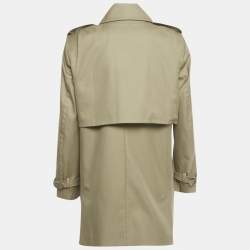Pre Owned Max Mara Sfilata Khaki Green Gabardine Double Breasted Peonie Coat S