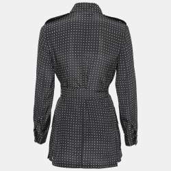 Max Mara Sfilata Black Printed Silk Maltese Belted Jacket S