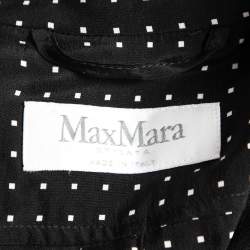 Max Mara Sfilata Black Printed Silk Maltese Belted Jacket S