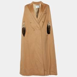 Pre Owned Max Mara Sfilata Brown Camel Hair Long Coat L