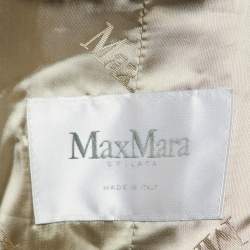 Max Mara Pale Beige Leopard Print Alpaca Wool Teddy Bear Coat L