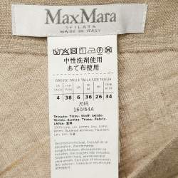 Max Mara Sflilata Beige Linen Flared Maxi Skirt S