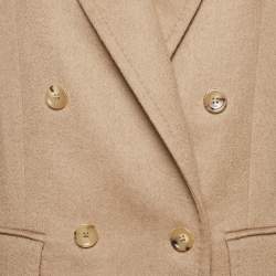 Max Mara Sfilata Beige Camel Felt Double Breasted Blazer M