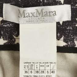 مملوكة مسبقًا بنطلون ماكس مارا سفيلاتا جينز أسود بطباعة نجوم واسع مقاس صغير (سمول)