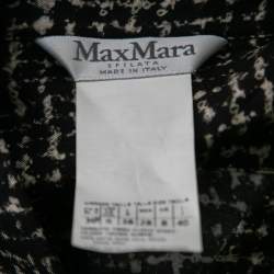 Max Mara Sfilata Black Printed Silk Concealed Button Shirt S