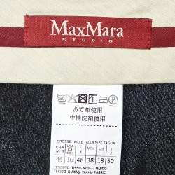 Max Mara Studio Black Crepe Salato Tailored Trousers XL