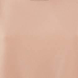 Max Mara Studio Dark Beige Crepe Lace Trimmed Top L