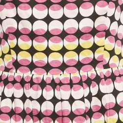 Pre Owned Max Mara Studio Pink Printed Cotton Short Dress M